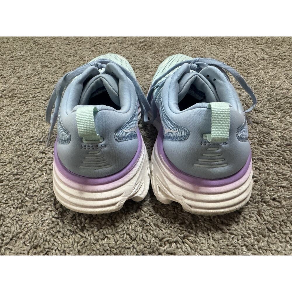 HOKA ONE ONE Bondi 8 Running Shoes Chalk Violet Pastel Lilac Sneaker Sz 8 Wide - Picture 6 of 11